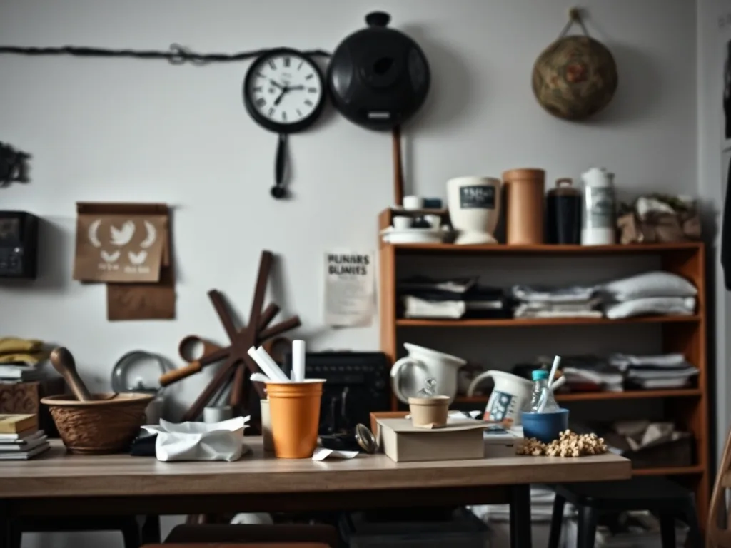 Intérieur de maison lumineux et ordonné avec des étagères ouvertes, des paniers en osier et un canapé en lin lavé.