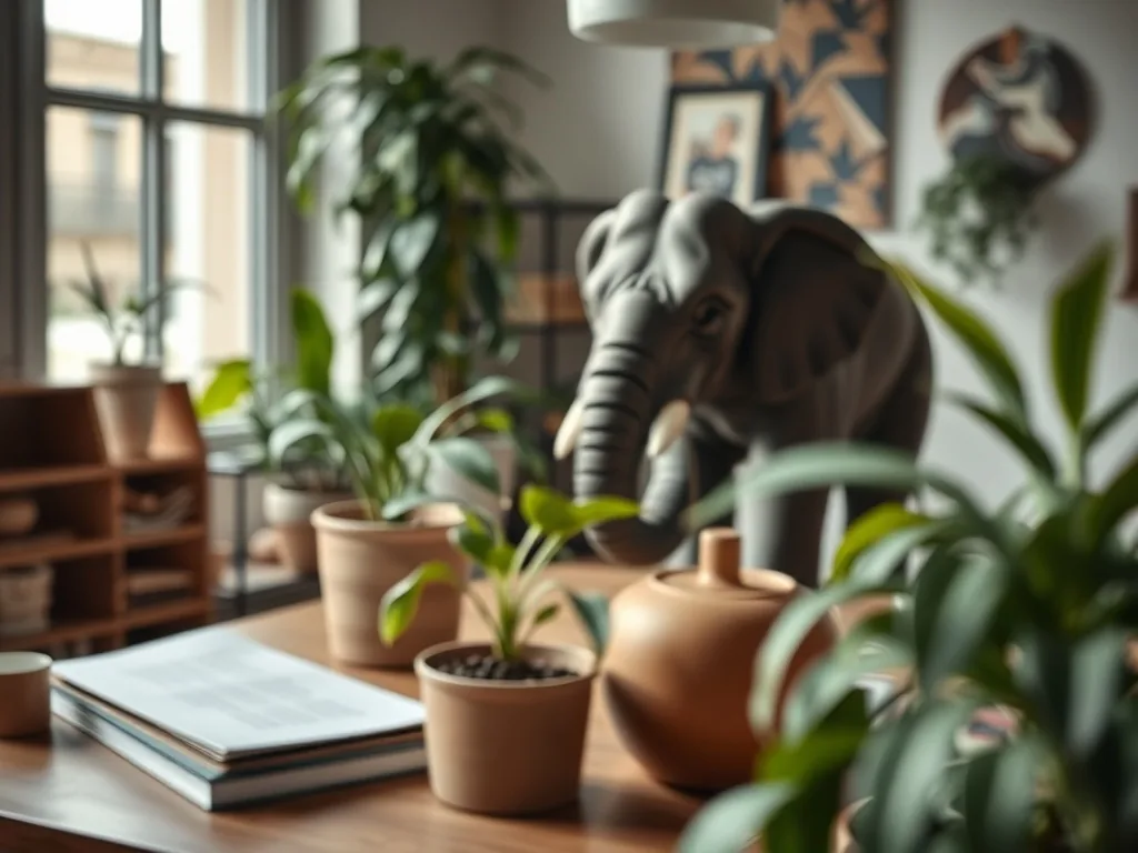 Feuille géante d'Alocasia macrorrhiza en intérieur, baignée de lumière indirecte