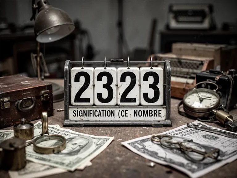 Affichage numérique d'une horloge montrant 23:23 sur fond flou