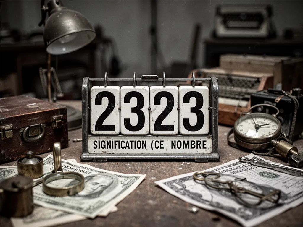 Affichage numérique d'une horloge montrant 23:23 sur fond flou