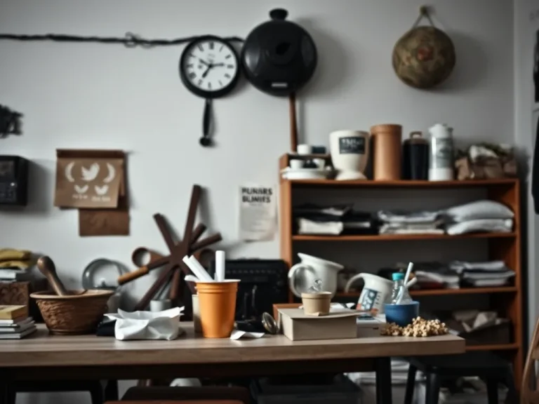 Intérieur de maison lumineux et ordonné avec des étagères ouvertes, des paniers en osier et un canapé en lin lavé.